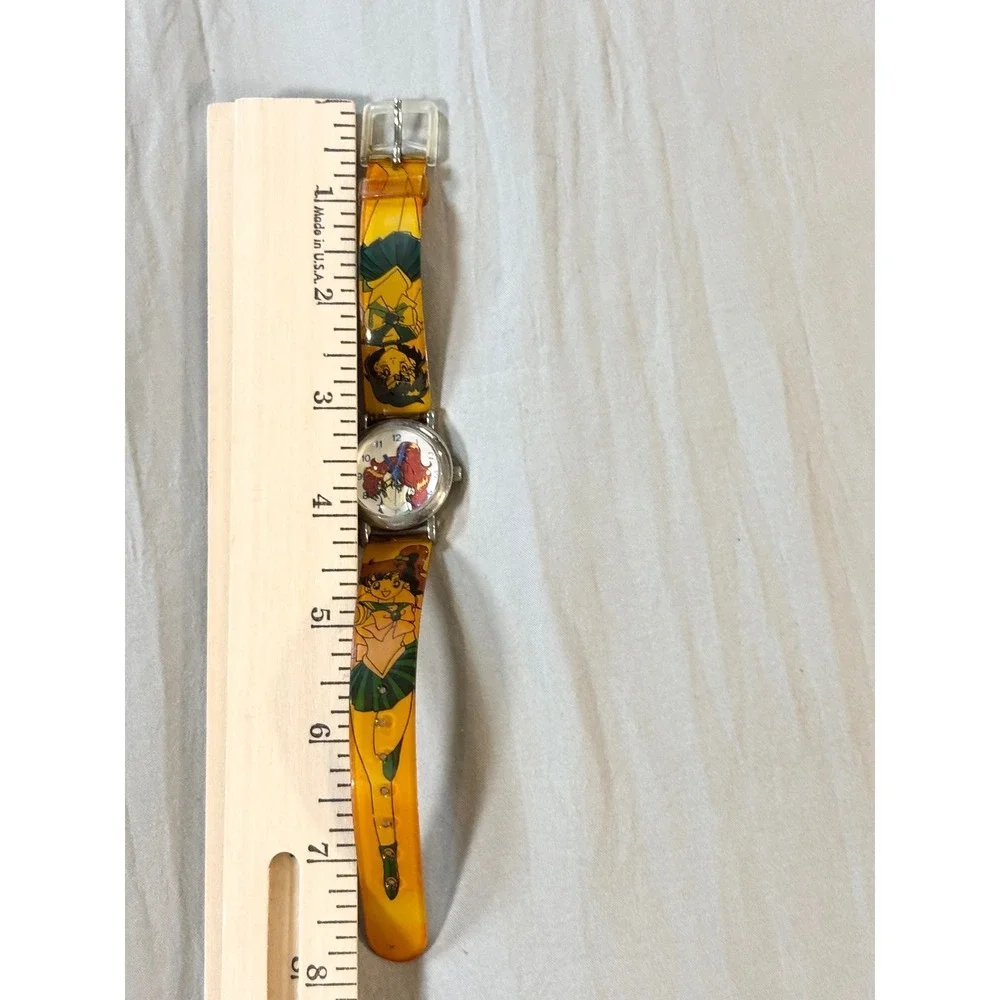 Vintage 90s Willis Sailor Jupiter sailor moon  Anime Watch Yellow Jelly Strap
